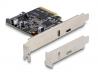  DELOCK κάρτα επέκτασης PCI x4 σε USB-C & USB-C PD 90074, 20W, 20Gbps (90074) 