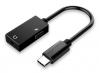  POWERTECH αντάπτορας USB-C σε USB-C & 3.5mm CAB-UC053, 0.11m, μαύρος (CAB-UC053) 