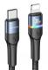  USAMS  Lightning  USB Type-C US-SJ538, 30W, PD, 1.2m,  (SJ538USB01) 