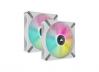  CORSAIR iCUE ML140 RGB ELITE Premium 140mm PWM Magnetic Levitation Fan - Dual Fan Kit with iCUE Ligh (CO-9050119-WW) 