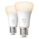  Philips Hue Smart lamp E27 White 800 lumen 9W 2 stuks (LPH02727) 