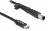  DELOCK καλώδιο τροφοδοσίας 87972, USB-C σε HP 4.5x3.0mm, 1.5m, μαύρο (87972) 