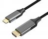  POWERTECH καλώδιο USB-C σε HDMI PTH-074, 8K, 1.8m, μαύρο (PTH-074) 