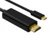  POWERTECH καλώδιο USB-C σε HDMI PTH-072, 4K/60Hz, 1m, μαύρο (PTH-072) 