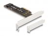  DELOCK κάρτα επέκτασης PCIe x4 σε M.2 M Key 110mm 89836, NVMe (89836) 
