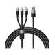  Baseus 3in1 Braided USB to Lightning / Type-C / micro USB Cable 3.5A  1.2m (CAXS000001) 