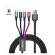  Baseus Rapid Braided USB to 2x Lightning / Type-C / micro USB Cable  1.2m (CA1T4-A01) 