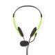  Nedis PC Headset On-Ear Stereo 2x 3.5 mm Green (CHST100GN) 