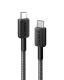  ANKER 322 USB-C to USB-C Cable 480MBps, 60W, 0.9m Black (A81F5G11) 