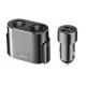  Baseus Car charger One to Two Cigarette Lighter(dual- lighter 80W+dual USB 3.1A) Black (CRDYQ-01) 