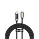  Baseus Display Braided USB-C to Lightning Cable 20W Black 2m (CATLSK-A01) 