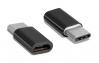  Adapter USB Type-C se Micro USB  Black POWERTECH 