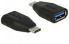  DELOCK Adapter USB 3.1 Type-C  USB female, SuperSpeed, Black 