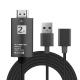  POWERTECH  USB 2.0 female  HDMI,  USB , 1m,  (CAB-H080) 