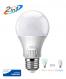 POWERTECH LED Λάμπα Bulb 2 σε 1, 9W, 3000K & 6500K, E27, Samsung LED, IC (E27-003) 