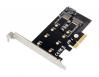  POWERTECH κάρτα επέκτασης 4x PCIe σε M.2 B & M Key ST59 (ST59) 