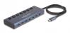 DELOCK USB-C hub 63410 �� ���������, 7x �����, 5Gbps, 20W, USB-C �������, ���� (63410) 
