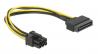 DELOCK καλώδιο τροφοδοσίας SATA 15-pin σε 6-pin PCI Express 82924, 20cm (82924) DELOCK καλώδιο τροφοδοσίας SATA 15-pin σε 6-pin PCI Express 82924, 20cm (82924)