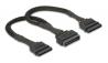  DELOCK ������� SATA 15pin �� 2x SATA 15pin 60135, 0.25m, ����� (60135) 