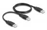  DELOCK ������� USB �� 2x USB 80000, 480Mbps, 70cm, ����� (80000) 
