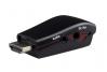  POWERTECH ����������� HDMI 19pin �� VGA, �� audio jack, USB power, Black 