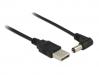  DELOCK ������� ��� USB �� DC 5.5 x 2.1mm, �������, 1.5m (83578) 