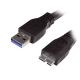  ������� MediaRange USB 3.0 A plug/Micro-USB 3.0 B plug 1.0M Black (MRCS153) 