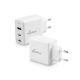 MediaRange 65W fast charger with USB-A and two USB-C outputs, white (MRMA116) MediaRange 65W fast charger with USB-A and two USB-C outputs, white (MRMA116)