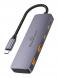  POWERTECH USB hub CAB-UC082, 4x �����, 10Gbps, USB-C �������, ���� (CAB-UC082) 