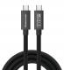  POWERTECH ������� USB-C PTR-0165, USB4, 240W, 40Gbps, 8K/60Hz, 1m, ����� (PTR-0165) 