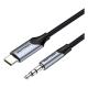  VENTION Type-C Male to 3.5mm Male Cable 1.5M Gray Aluminum Alloy Type (BGKHG) 