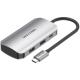  VENTION Type-C to USB 3.0x4/PD 100W Hub 0.15M Gray Aluminum Alloy Type (TNBHB) 