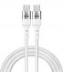  POWERTECH ������� USB-C �� USB-C PTR-0167, PD 60W, copper, 1m, ����� (PTR-0167) 
