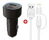 POWERTECH ��������� ����������� �� ������� MFi USB �� micro USB/Lightning BNDL-0207, USB & USB-C, 85 (BNDL-0207) 