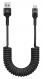  POWERTECH ������� USB-C �� USB PTR-0197 �� spiral �������, PD 60W, 480Mbps, 1m, ����� (PTR-0197) 