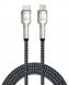  POWERTECH ������� Lightning �� USB-C PTR-0200, PD 27W, 480Mbps, 1m, �����/���� (PTR-0200) 