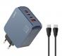  LDNIO ��������� ������ Q8 �� ������� USB-C, USB/Lightning/3x USB-C, GaN, 100W, ���� (6933138603888) 