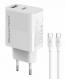  POWERTECH ��������� ������ PT-1636 �� �������, USB/USB-C, 30W, GaN, ������ (PT-1636) 