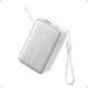  Anker Powerbank Nano 10K mAh, 45W max power, Built-In Retractable USB-C Cable, White (A1638H21) 