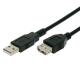  POWERTECH ������� USB 2.0 �� USB female, 3m, Black 