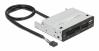  DELOCK USB 9-pin card reader 91708, CF/SD/XD/MS/Micro SD/USB, 3.5" bay (91708) 