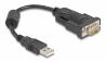 DELOCK καλώδιο USB σε RS-232 61549, 921.6Kbps, 0.25m, μαύρο (61549) DELOCK καλώδιο USB σε RS-232 61549, 921.6Kbps, 0.25m, μαύρο (61549)
