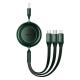 Baseus Bright Mirror 2 Flat / Retractable USB to Lightning / Type-C / micro USB Cable 3.5A Πράσινο 1 (CAMJ010006) Baseus Bright Mirror 2 Flat / Retractable USB to Lightning / Type-C / micro USB Cable 3.5A Πράσινο 1 (CAMJ010006)