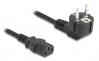 DELOCK καλώδιο τροφοδοσίας 81567, 3x 1.00mm², 2m, μαύρο (81567) DELOCK καλώδιο τροφοδοσίας 81567, 3x 1.00mm², 2m, μαύρο (81567)