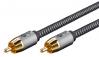 GOOBAY καλώδιο ήχου RCA σε RCA 65296, 2m, μαύρο/ασημί (65296) GOOBAY καλώδιο ήχου RCA σε RCA 65296, 2m, μαύρο/ασημί (65296)