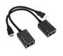  POWERTECH HDMI 19pin extender  2x UTP cat5e/6, HD,  30m, Black 