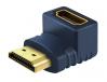  CABLETIME  HDMI M-F AV599, 90Degree(B/B), 4K,  (5210131039472) 