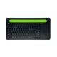  MediaRange Rechargeable Wireless Multi Device Bluetooth Keyboard with 78 keys, touchpad & Tablet slo (MROS131-GR) 